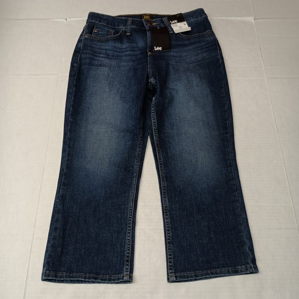 Lee Mid-Rise Capri Jeans Women's Size 6 M Blue 22" Inseam